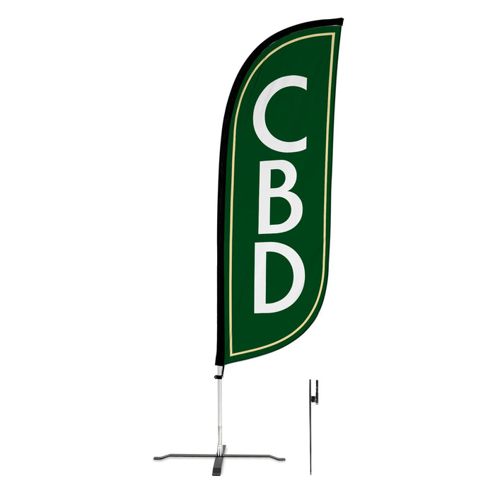 8ft CBD Feather Flag
