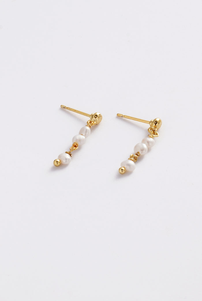 Zafino Annika Pearl Drop Stud Earring Gold | Women's Jewellery | Gretel Lane
