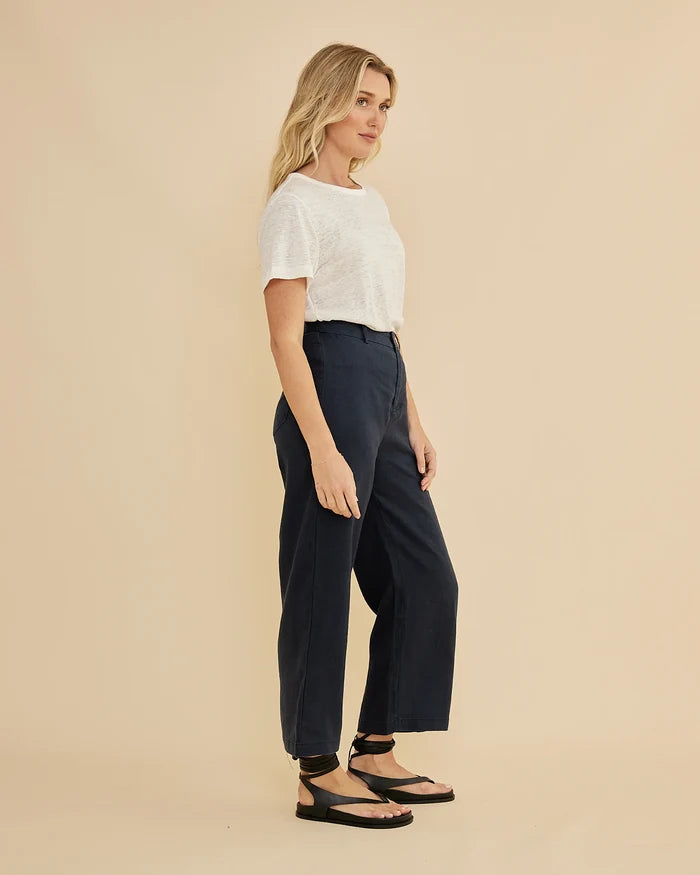 Barossa Linen Pant (Navy)