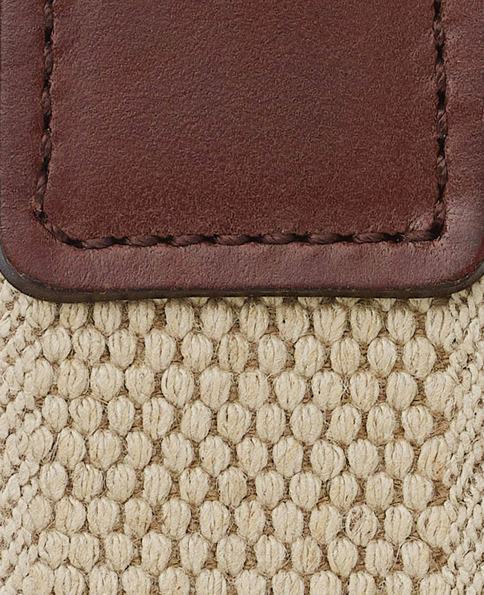 Men's Beige Woven Belt fabric detail