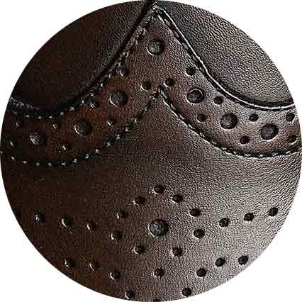 Brown Leather Brogue Derby Shoes fabric swatch