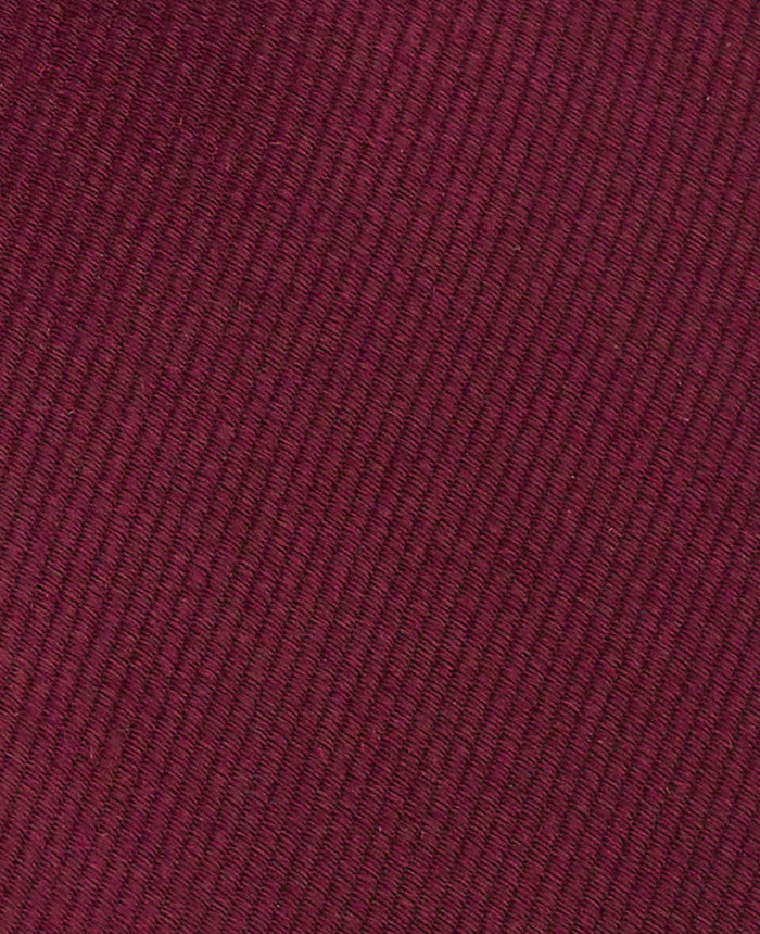 Men's Fine Twill Pure Silk Tie In Burgundy fabric detail