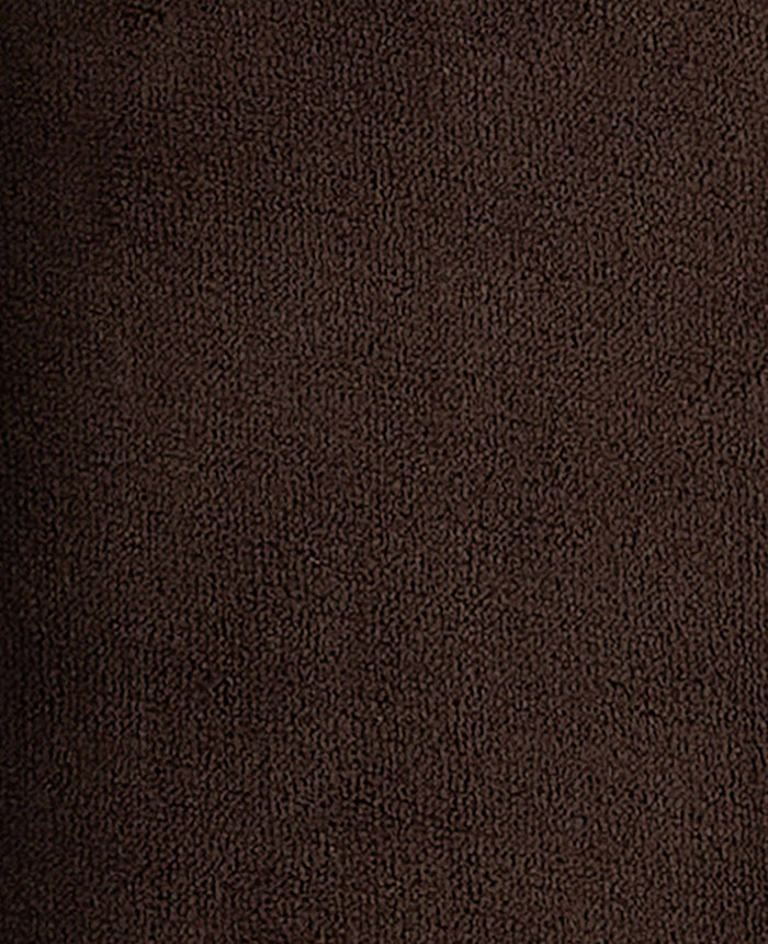 Men's Brown Super Soft Fleece Dressing Gown fabric detail