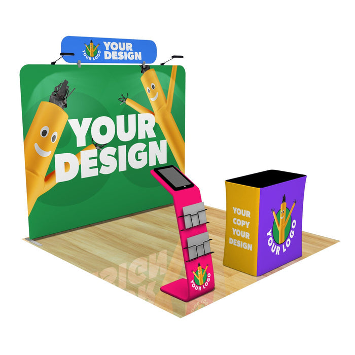 Fabric & Frame / + Media Stand & Podium / + LED Lights & Header