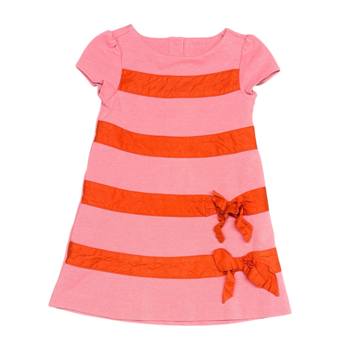 Janie and Jack | Pink and Orange Striped Dress | 3t