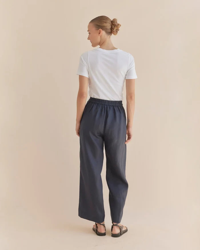 Mabel Linen Pant (Navy)