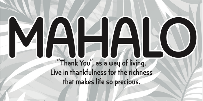 MAHALO WOOD SIGN