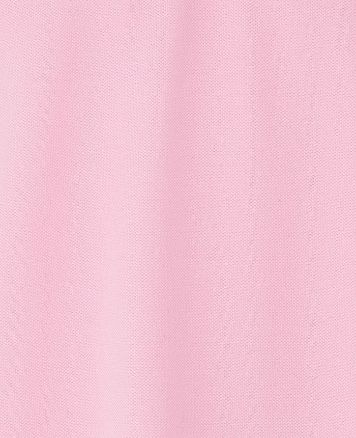 Men's Pink Cotton Piqué Short Sleeve Polo Shirt fabric detail