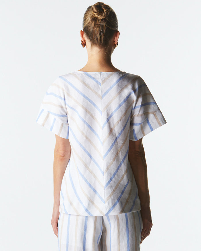 Poolside Boxy Top (Stripe)