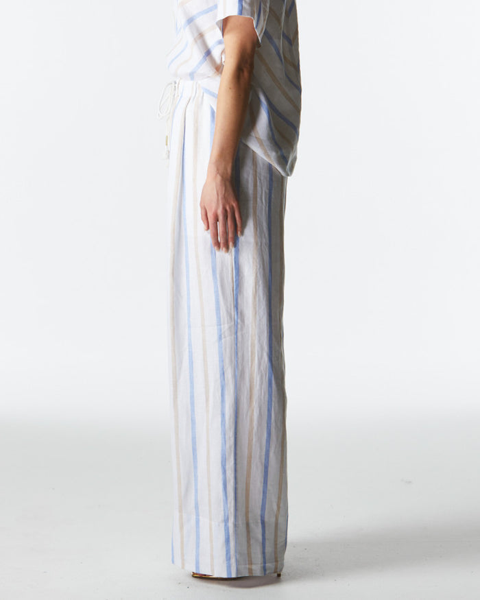 Poolside Wide Leg Pants (Stripe)
