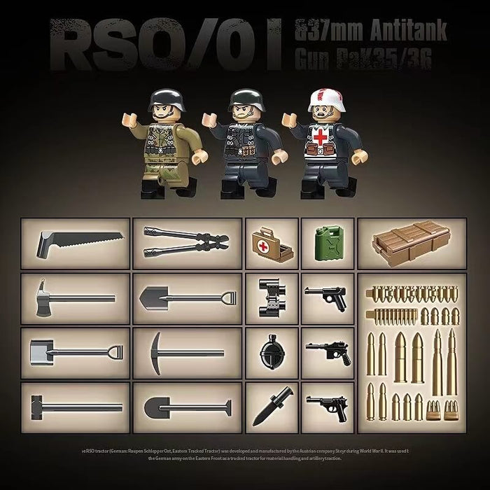 QUANGUAN 100250 RSO/01 Tractor & 37mm Anti-Tank Gun