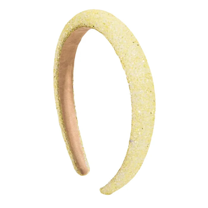 Sparkle Yellow Padded Headband