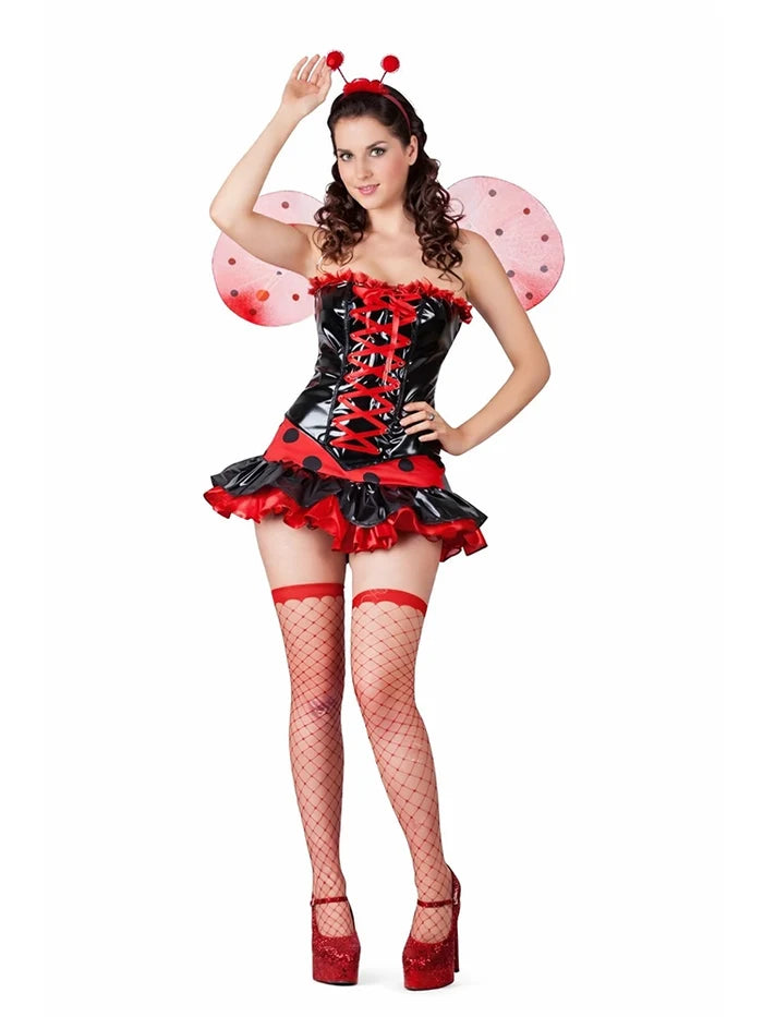 Women’s 4Pcs Party Ladybird Costume