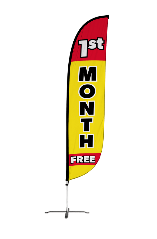 1st Month Free Feather Flag Yellow 10M1200156