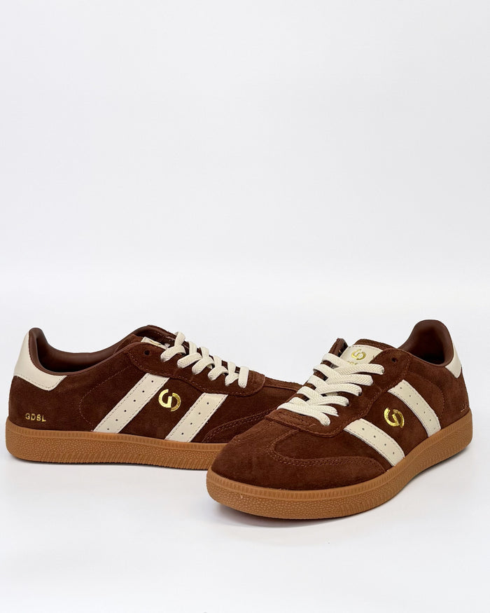 Goodsole 2001 Parallel women’s suede sneakers coffee/ivory