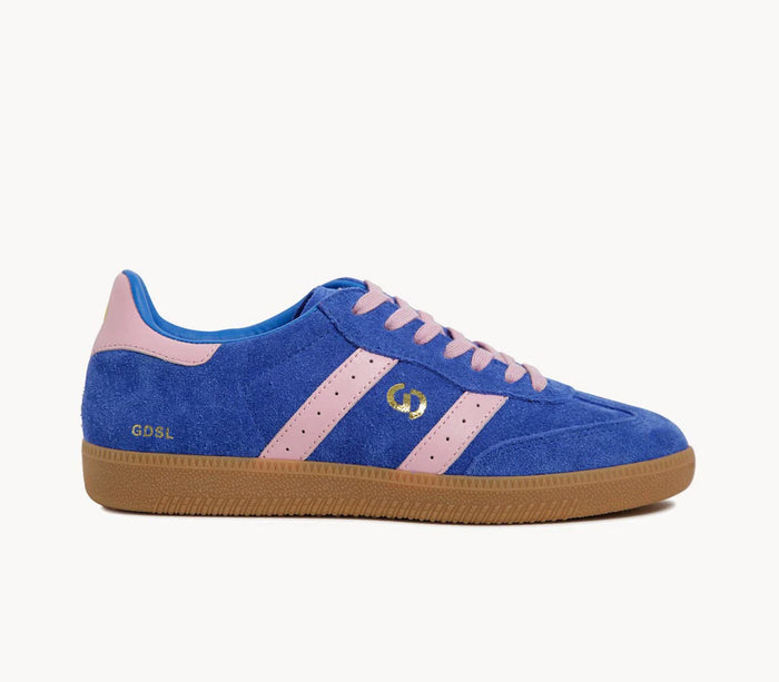 GoodSole 2001 Parallel Suede Sneaker Cobalt Blue and Pink | Women's Shoes | Gretel Lane