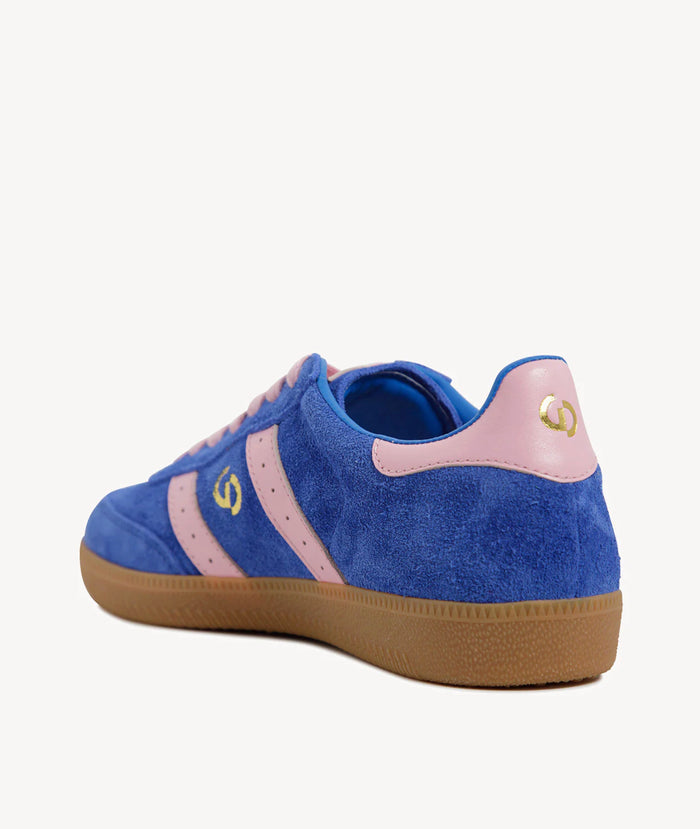 GoodSole 2001 Parallel Suede Sneaker Cobalt Blue and Pink | Women's Shoes | Gretel Lane