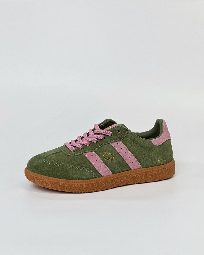GoodSole 2001 Parallel Women' Sneaker in Sage & Pink Suede | Gretel Lane