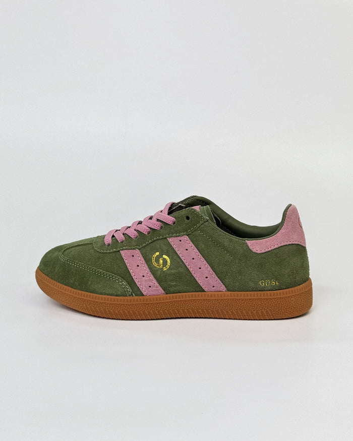GoodSole 2001 Parallel Women' Sneaker in Sage & Pink Suede | Gretel Lane