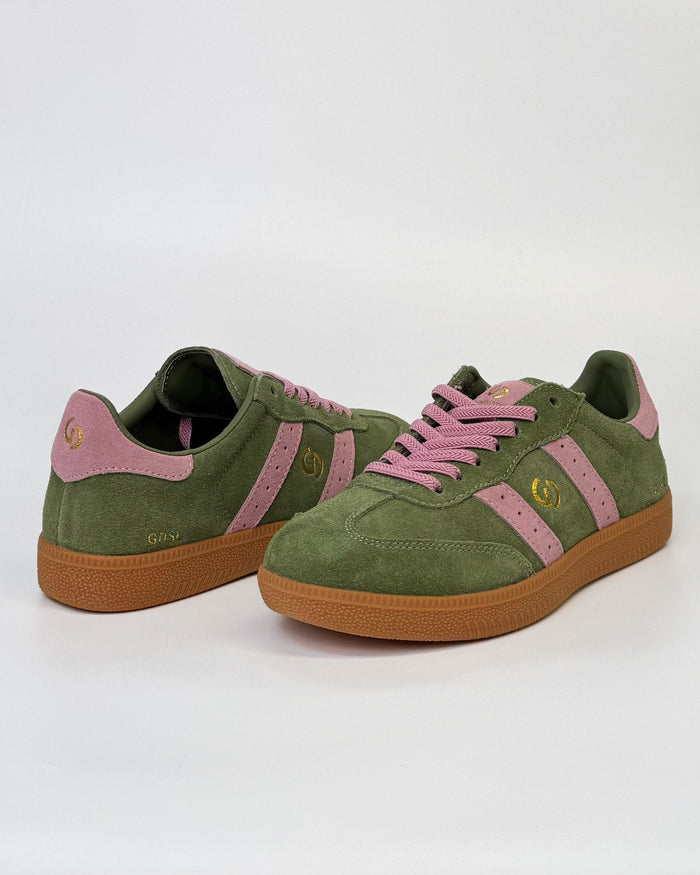 GoodSole 2001 Parallel Women' Sneaker in Sage & Pink Suede | Gretel Lane