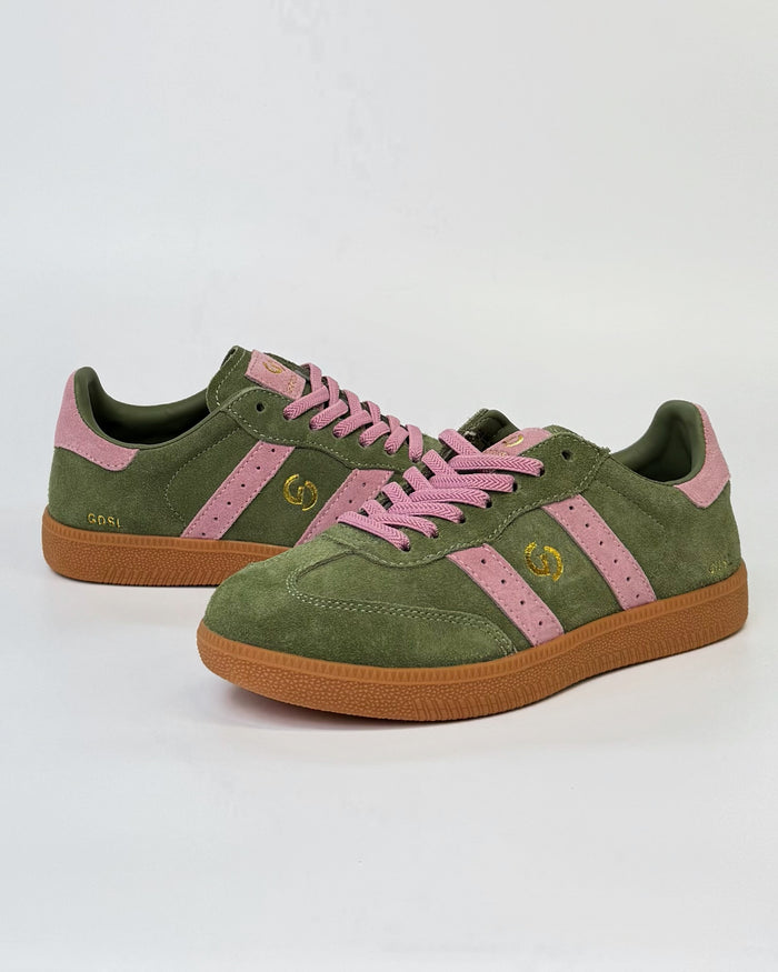 GoodSole 2001 Parallel Women' Sneaker in Sage & Pink Suede | Gretel Lane