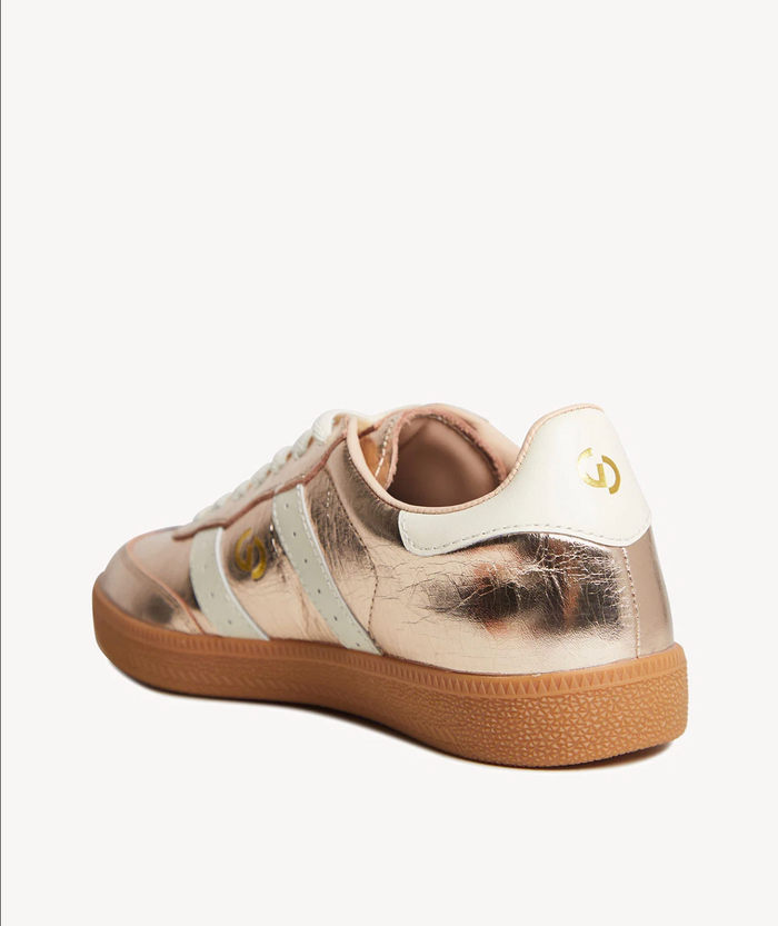 GoodSole 2001 Parallel Women's Lace-up Sneaker Rose Gold/Ivory Metallic | Women's Sneakers | Gretel Lane