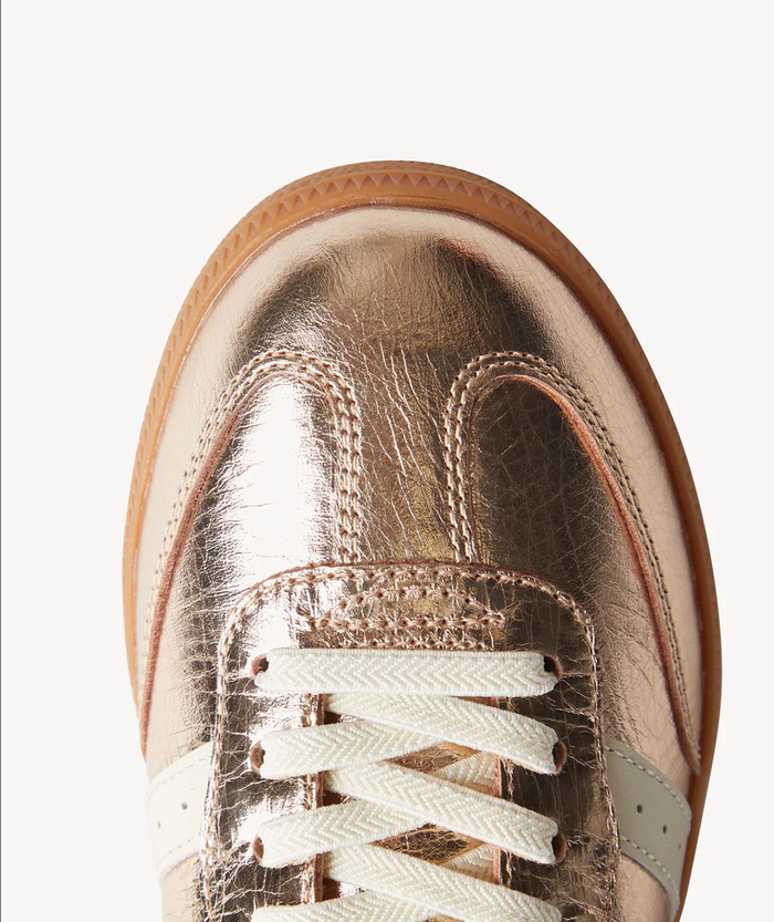 GoodSole 2001 Parallel Women's Lace-up Sneaker Rose Gold/Ivory Metallic | Women's Sneakers | Gretel Lane