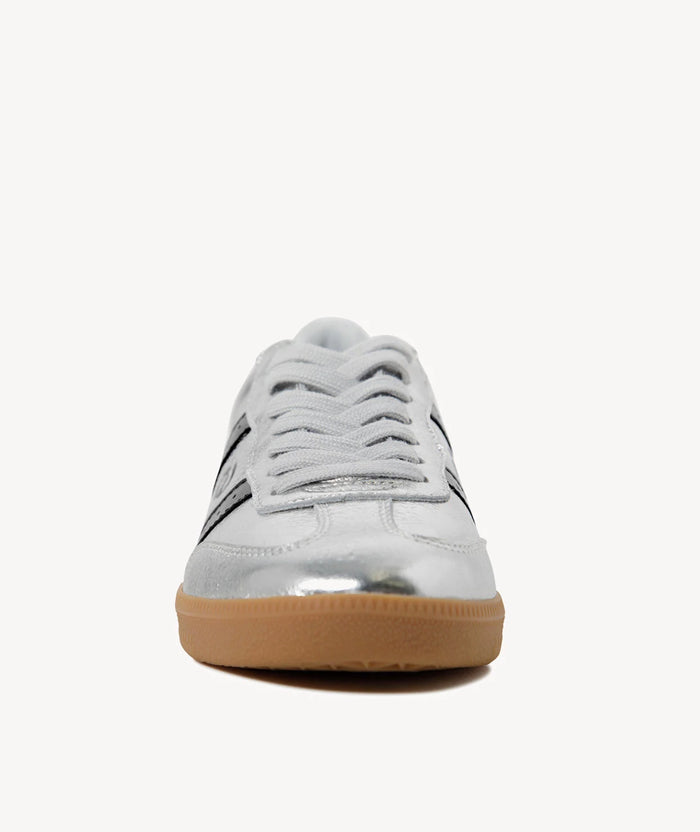 GoodSole 2001 Parallel Women's Lace-up Sneaker Silver/Black Metallic | Women's Sneaker | Gretel Lane