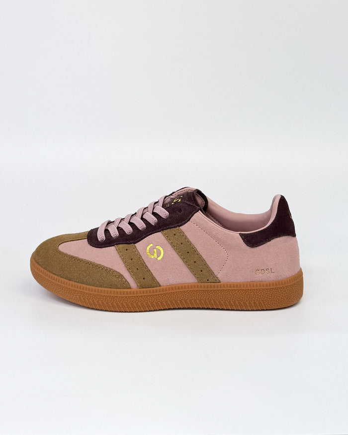 GoodSole 2001 Parallel Women's Sneaker in Mousse/Choc Multi Suede | Gretel Lane