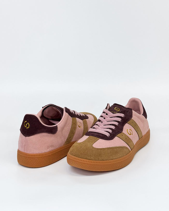 GoodSole 2001 Parallel Women's Sneaker in Mousse/Choc Multi Suede | Gretel Lane