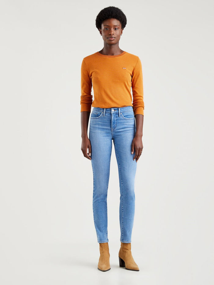 Levi's 312 Shaping Slim Denim Jeans Tribeca Sun light blue wash | mid-rise waist shaping pants