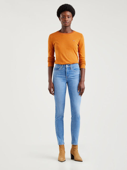 Levi's 312 Shaping Slim Denim Jeans Tribeca Sun light blue wash | mid-rise waist shaping pants