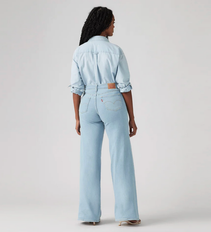 Levi Women's 318 Wide Leg Jeans in Light Blue | Gretel Lane