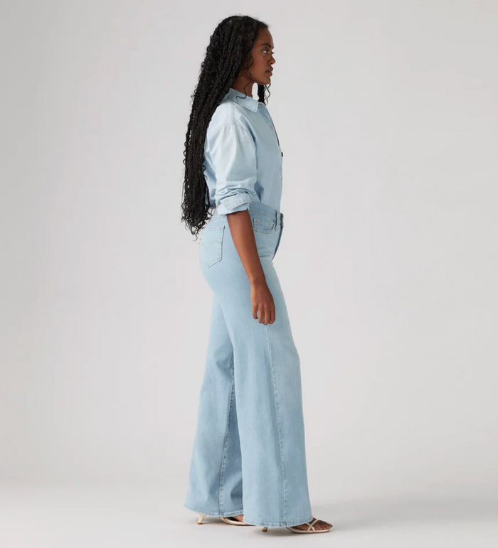Levi Women's 318 Wide Leg Jeans in Light Blue | Gretel Lane