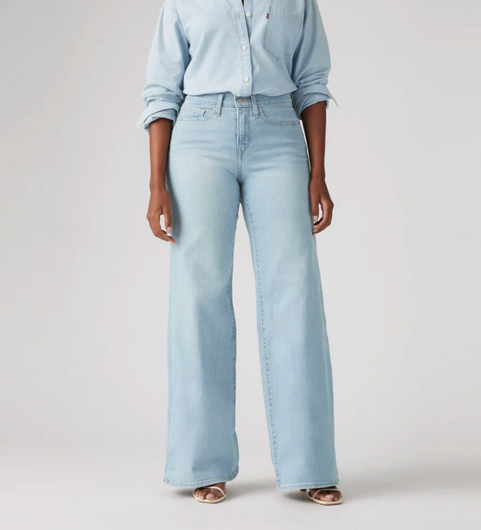 Levi Women's 318 Wide Leg Jeans in Light Blue | Gretel Lane