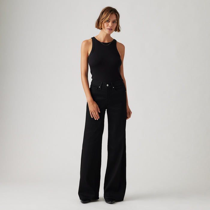 Women’s high-waisted black wide leg denim jeans | Levi’s shaping pants