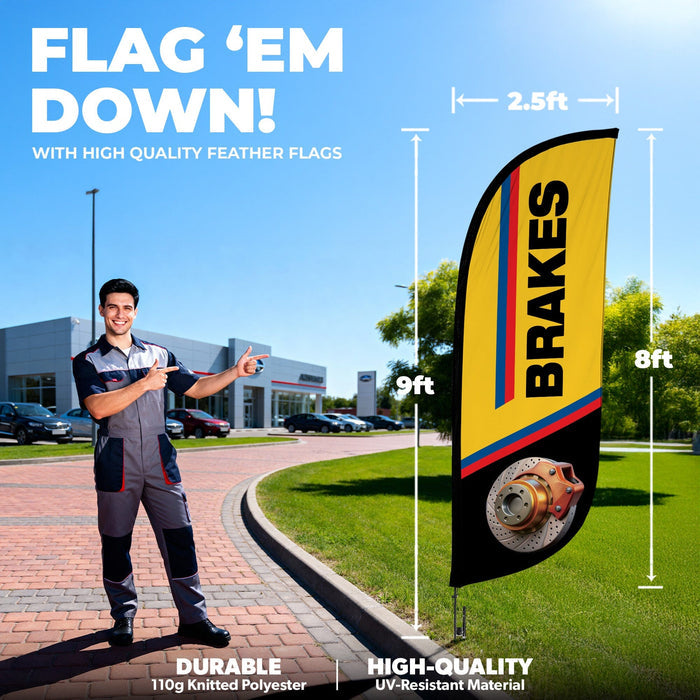 8ft Brakes Feather Flag