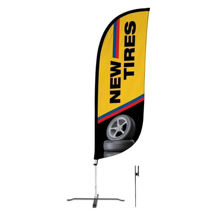 Yellow / Black / X-Stand Ground Spike Pole Set
