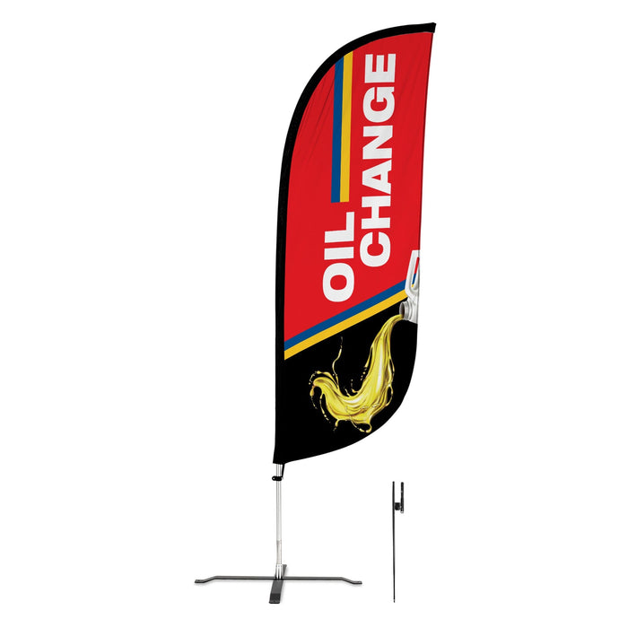 Red / White / X-Stand Ground Spike Pole Set