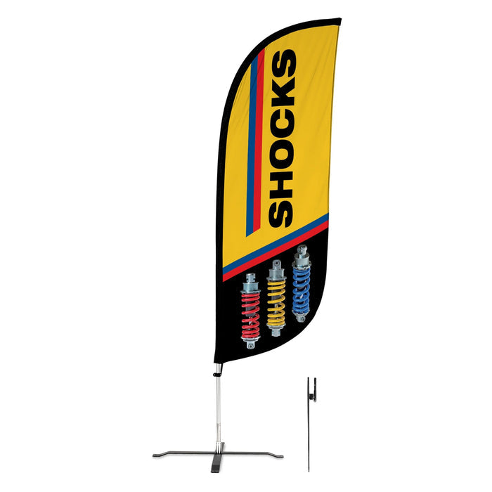 Yellow / Black / X-Stand Ground Spike Pole Set
