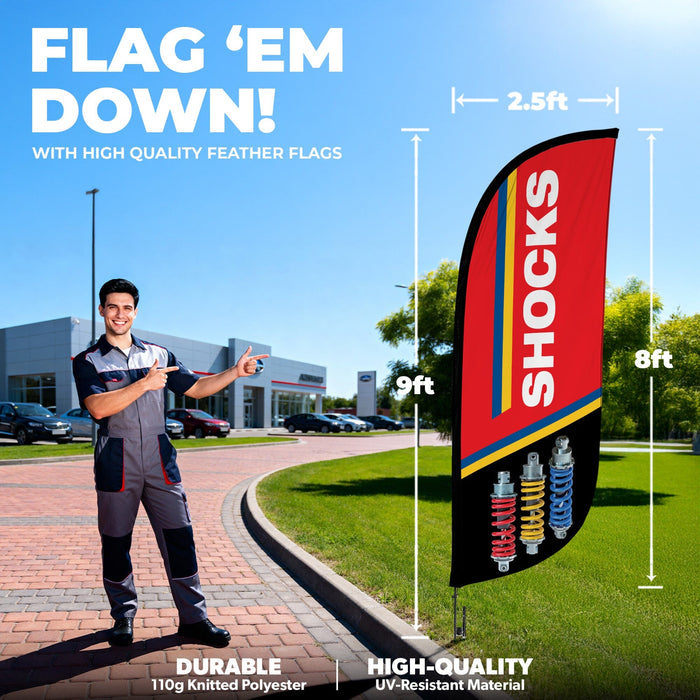 8ft Shocks Feather Flag