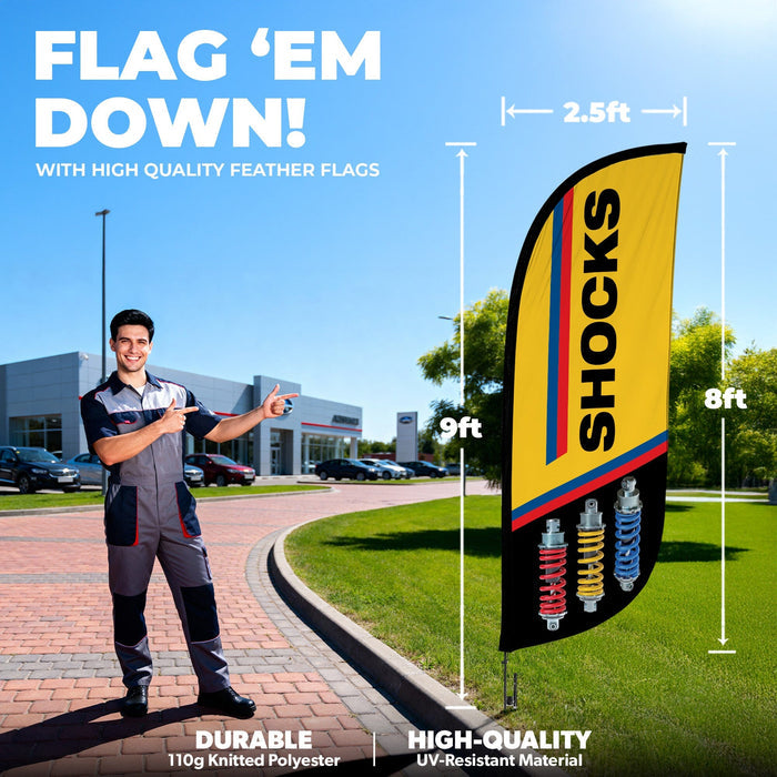 8ft Shocks Feather Flag