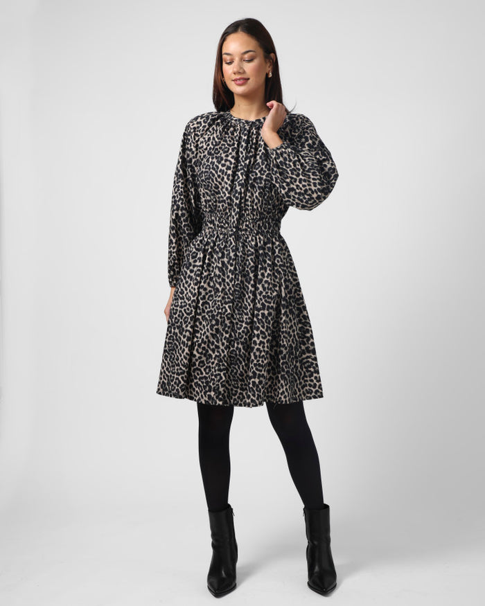 Leopard Long Sleeve Dress | Stella + Gemma Abbie Dress