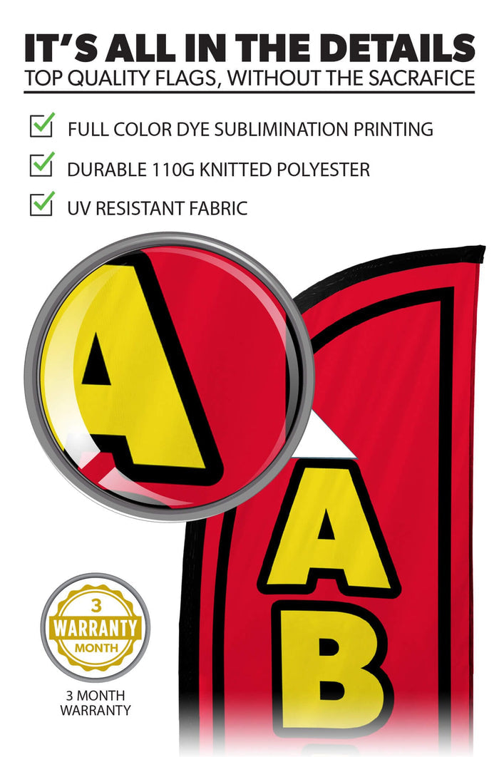 Abierto Feather Flag