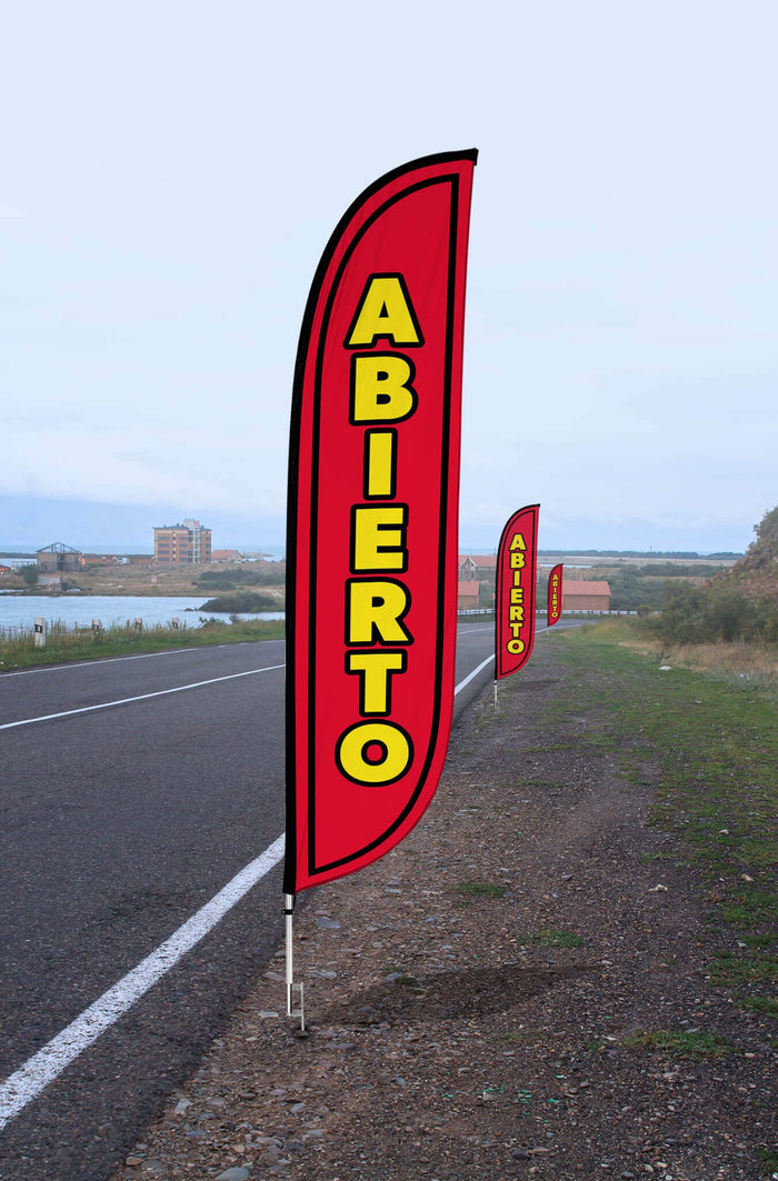 Abierto Feather Flag