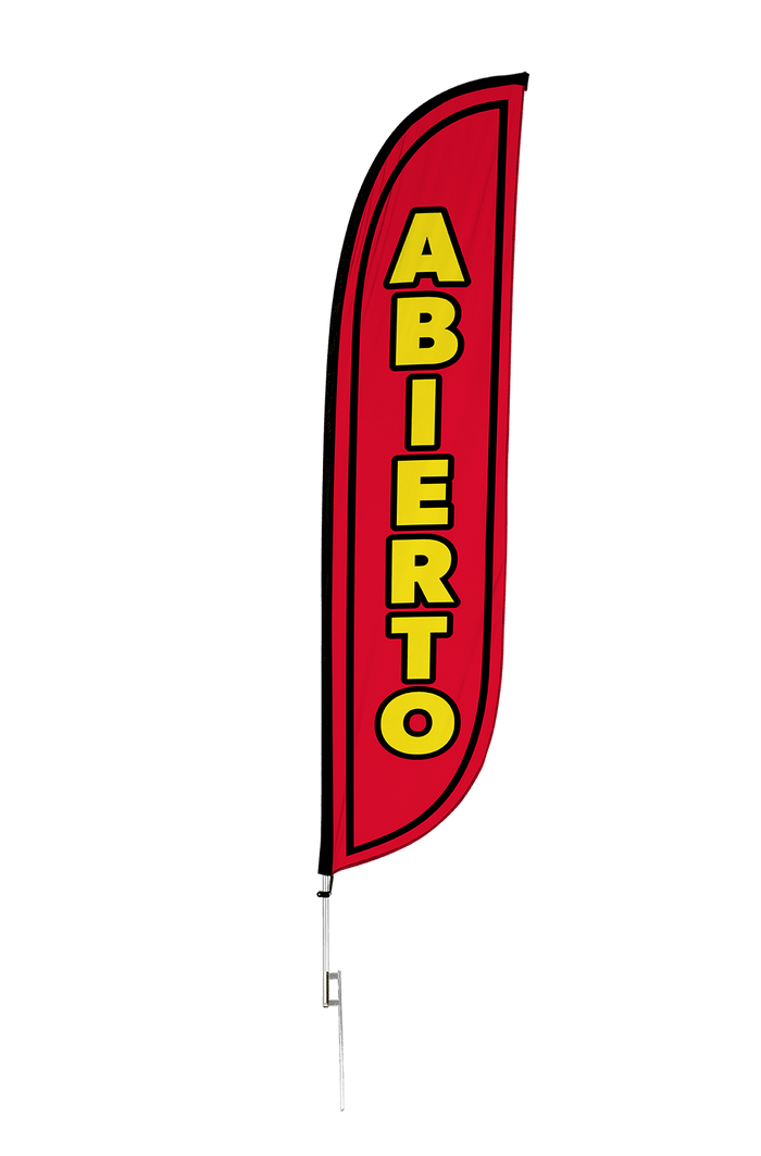 Abierto Feather Flag