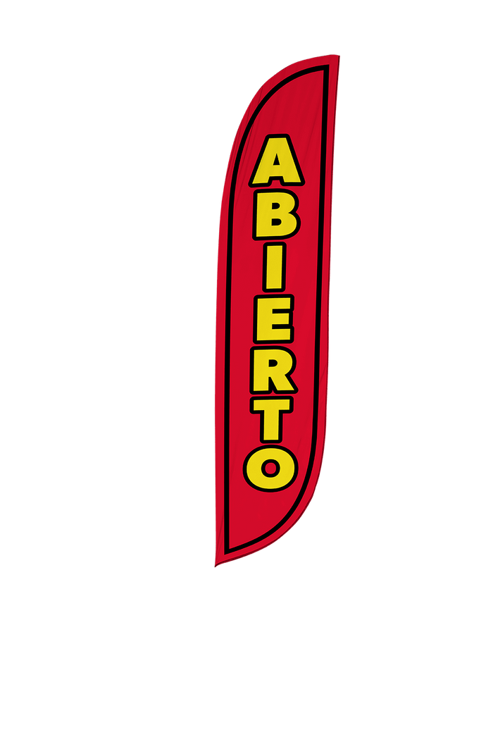Abierto Feather Flag