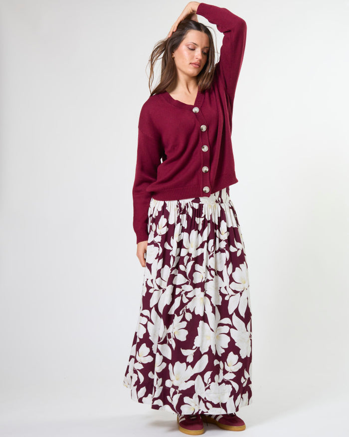 Stella + Gemma Academy Knit Cardigan in Oxblood | Women's Clothing | Gretel Lane