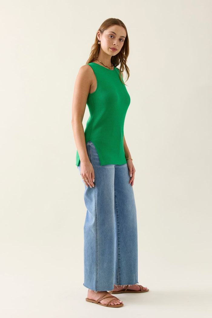 Adele Split Tank (Green)