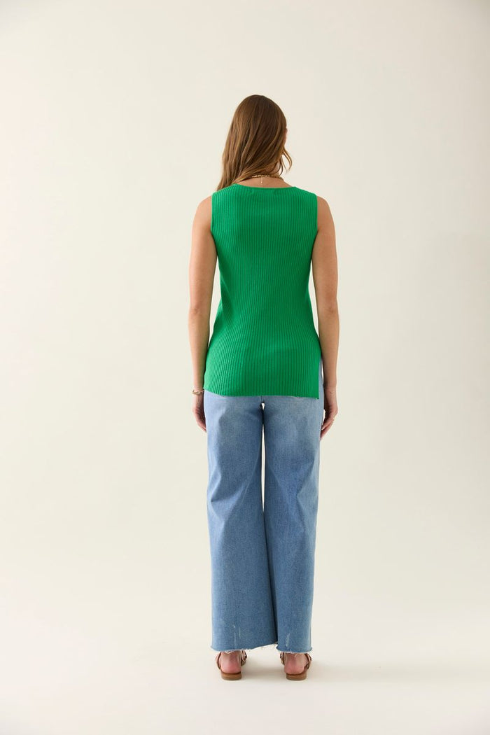 Adele Split Tank (Green)